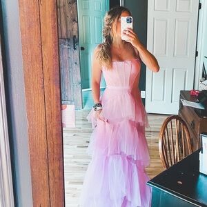 BCBGMAXAZRIA pink corset dress